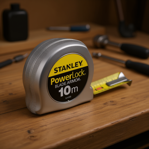 Ruban à mesurer Stanley PowerLock 10m avec lame blindée et crochet métallique - Product Image 3