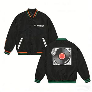 Куртка-бомбер в стиле винтаж: модная, стильная, молодежная, кожаная, в стиле хип-хоп, с вышивкой, в американском стиле - Product Image 1