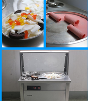 Machine automatique de rouleau de crème glacée thaïlandaise nouvelle condition pour faire frire la crème glacée à base de lait