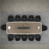 Table de conférence simple et moderne, épaissie, de grande taille, en forme de barre ; Table de réunion de bureau ; Table de formation ; Ensemble table et chaises pour salle de conférence