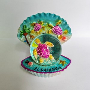 Custom Hand-Painted Animal Resin Handicraft <strong>Glass</strong> Snowflake Ball Creative Tourist Souvenirs Scallop Sea <strong>Turtle</strong> Snow Globes - Product Image 6