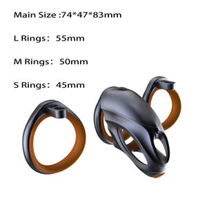ODM OEM penjual terbaik pengendali jarak jauh kandang kesucian pria 5/3 ukuran cincin ringan ABS <span class=keywords><strong>Bondage</strong></span> Gear mainan seks dewasa <span class=keywords><strong>BDSM</strong></span> untuk pria - Product Image 6
