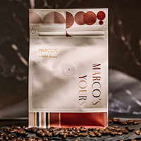 Sachet de café sur mesure avec fermeture éclair, imprimé OEM, qualité alimentaire, pour grains de café et café moulu