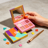 Boîte d'emballage pour fards à paupières en carton, logo personnalisé, boîte de palette de fards à paupières pour produits de beauté