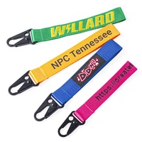 Porte-clés personnalisé en tissu polyester avec logo, broderie de vol, étiquette de clé brodée, bracelet brodé pour voiture et moto