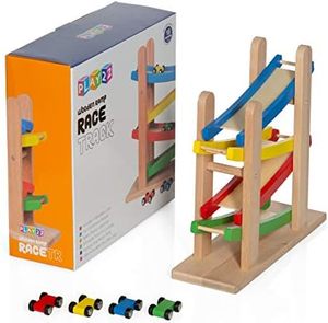 <b>Wooden</b> Modern Design Race <b>Track</b> <b>Car</b> Ramp Construction Set Toddlers Lightweight Eco-Friendly Handmade Waterproof Tabletop Living - Product Image 3
