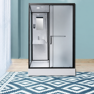 Cabine de douche modulaire intégrée complète, unité de salle de bain préfabriquée tout-en-un, séparation humide/sec, commande intelligente pour hôtel - Product Image 4