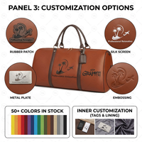 Sac de voyage en cuir PU personnalisé avec logo YIKU, ODM/OEM professionnel, grand sac de sport personnalisé avec logo pour les marques de mode, vente en gros
