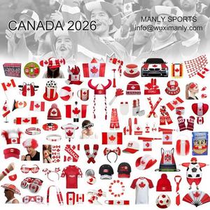 عصابة رأس رياضية لمشجعي كرة القدم 2026 بالجملة، مصنوعة من البوليستر، تصميم علم كندا، عصابة رأس ماصة للعرق - Product Image 6