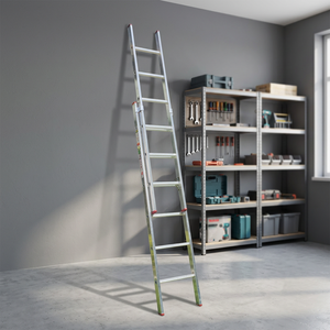 Échelle pliante extensible en aluminium Kanat KAS-225 à 16 marches, capacité de 150 kg, design moderne pour entrepôt et salon - Product Image 3