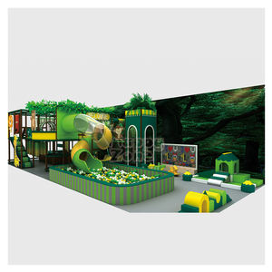 Equipo de Juegos Interior Comercial de Aventura en <span class=keywords><strong>la</strong></span> <span class=keywords><strong>Jungla</strong></span> con Tobogán, Obstáculos de Juego Suave y Piscina de Pelotas, Apto para Espacios de Actividades Infantiles - Product Image 1