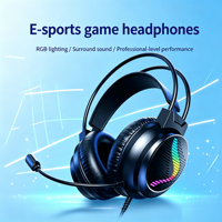 Headphone Gaming Berkabel Premium dengan Lampu RGB dan ENC untuk PC/PS4, Penggunaan DJ Mobile dan Penerbangan