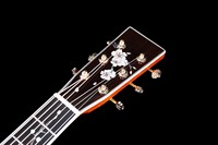 Guitare acoustique de collection entièrement en bois massif, table en épicéa Adirondack, dos et éclisses en palissandre du Brésil, incrustation de nacre de luxe, guitare haut de gamme