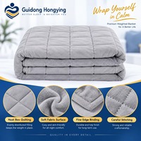 Selimut Berbobot Serat Bambu Katun Tenun Polos, Selimut Anti-Pilling yang Dapat Dipakai untuk Musim Dingin, Tempat Tidur, Sofa, dan Perjalanan