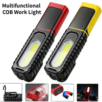 Lampe de travail magnétique portable COB avec crochet de suspension rechargeable 180 °   Lampe de travail LED rotative pour atelier de réparation automobile