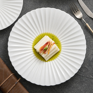 Tazón de Ensalada Irregular de Porcelana Ecológica Vintage, Platos de Postre Blancos Mate, Platos Creativos Brillantes para Frutas, para Hoteles y Restaurantes - Product Image 3