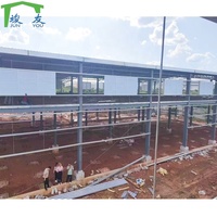 Proyectos de Construcción de Edificios Metálicos de 2 Pisos con Entresuelo, Estructura de Acero Prefabricada Industrial con Techo Metálico