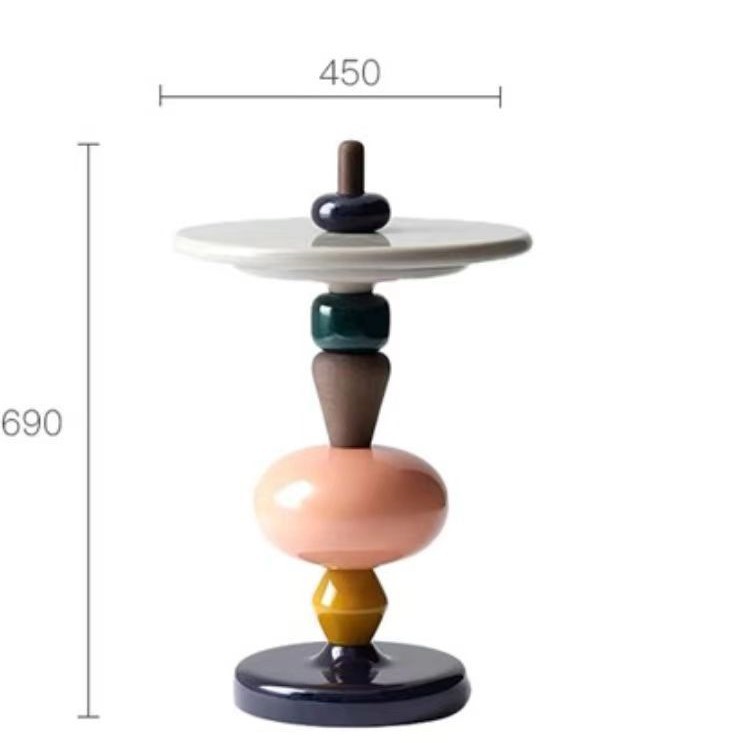 Version colorée en bois massif [Diamètre 45 x Hauteur 69 cm]