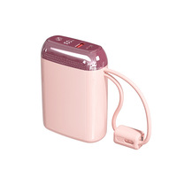 Power Bank Premium 22.5W Super Cepat 10000mAh dengan Kabel AC Terintegrasi, Charger Mini Kompak Portabel untuk Perjalanan, Hadiah