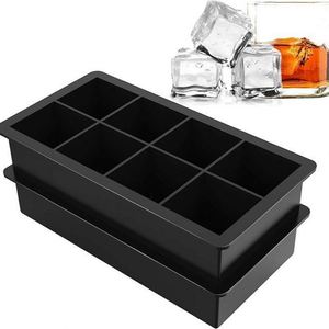 <b>Ice</b> Cube Tray Large Size Silicone Giant <b>Ice</b> <b>Maker</b> Silicone Cube Trays Large Square <b>Ice</b> Molds with Lid Reusable <b>Maker</b> - Product Image 2