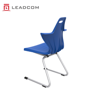 Chaise d'étudiant robuste en polypropylène LEADCOM L-M02, base ergonomique en plastique, chaise de formation, chaises de classe scolaire