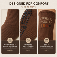 Chaussettes de Pilates personnalisées en tricot jacquard avec logo de marque, antidérapantes, mi-mollet, pour yoga et fitness