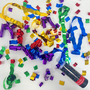 Colore personalizzato lamina di metallo carta Streamer festa popper decorazione utilizzando coriandoli cannone per festa di compleanno festa di nozze - Product Image 1