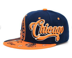 หมวกเบสบอลชิคาโกปรับแต่งได้หมวกแก็ปแบ็กปักลายหมีเมืองฟุตบอล - Product Image 3