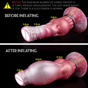 YOCY Silicone <b>Inflatable</b> Dildos With Suction Cup Fantasy Knot Butt Plug Sex Toys for Women Men Adult <b>Games</b> Cock Enlargement - Product Image 6