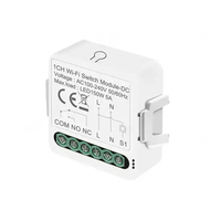 Module d'interrupteur d'éclairage à distance Tuya Smart Life 100-240VAC, relais Wi-Fi à contact sec
