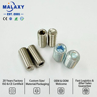 Vis de réglage hexagonales en acier inoxydable 304 Malaxy, à pointe conique, robustes, filetées, à verrouillage