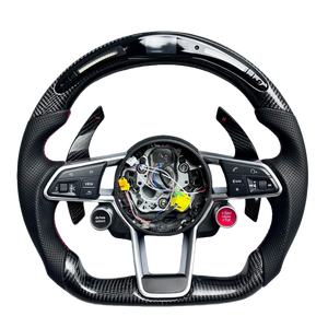 <span class=keywords><strong>Volante</strong></span> de fibra de carbono LED para Audi A4 B9 A5 A3 <span class=keywords><strong>S4</strong></span> S5 RS4 RS5 2017 2018 2019 2020 2021 2022 - Product Image 1