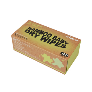 Lingettes sèches pour bébé en bambou biodégradable OEM, 100 pièces, écologiques, à base de plantes, douces, non tissées, pour peaux sensibles, soin bébé et maman - Product Image 1