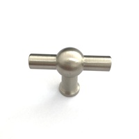 Poignée de tiroir en T noire en zinc pour commode et armoire de cuisine, personnalisable en usine, en matériau Zamak, pour armoire et tiroir de maison