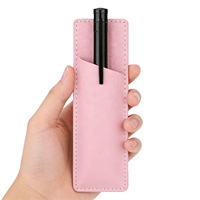 Étui à stylo magnétique en cuir PU à motif de dessin animé, pochette portable anti-perte avec aimant pour réfrigérateur, support de rangement pour papeterie de bureau