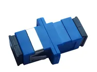 Reliable Industry Standard Blue Simplex SC SC Single Mode Ceramic Fiber Optic Adapter Flange Ultra Low Loss High Return Loss for