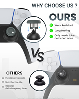 Capuchon de joystick en caoutchouc souple pour manette PS5/PS4/SWITCH PRO/XBOX, modification tête de champignon, accessoires DIY en plusieurs couleurs DS5