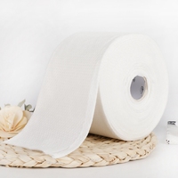 Serviette de lavage du visage en rouleau imprimée non tissée, coton biologique, lingettes nettoyantes jetables pour le visage