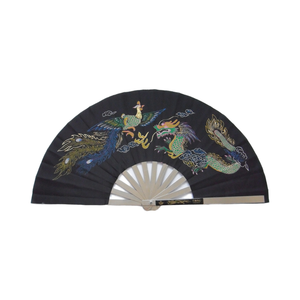 Traditioneller Chinesischer Drachen- und Phönix-Kung-Fu-Tai-Chi-Fächer aus Edelstahl - Anpassbar Unisex TJTIGER WFM001-6 - Product Image 3
