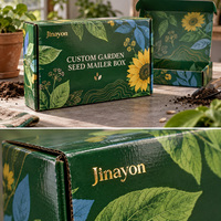 Boîte d'expédition pour graines en carton ondulé E-Flute brillant personnalisée pour l'emballage de jardinage