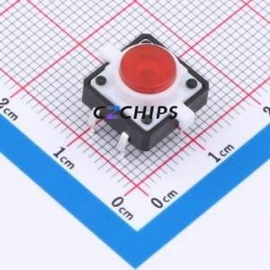 TSL12121-073B511CB-1B01 Tactile Switch Through hole-6P,11.7x11.5mm Switch Single Pole Single Throw Round Button 2.8N 11.7mm - Product Image 1