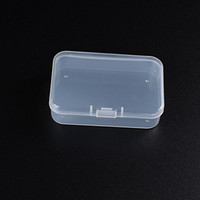 Boîte de Rangement Carrée en Plastique Transparente à Couvercle Basculant en Gros pour la Maison