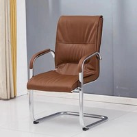 Chaise de bureau pivotante en cuir moderne de style exécutif avec roulettes pour bureau à domicile, vente en gros de l'usine de Foshan