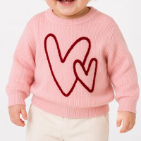 Maßgefertigter OEM & ODM Baby-Pullover Gerippter Strick Langarm Rundhals Süßer Lässiger Herbst-Winter Viskose Kinder-Strickwaren Glatt