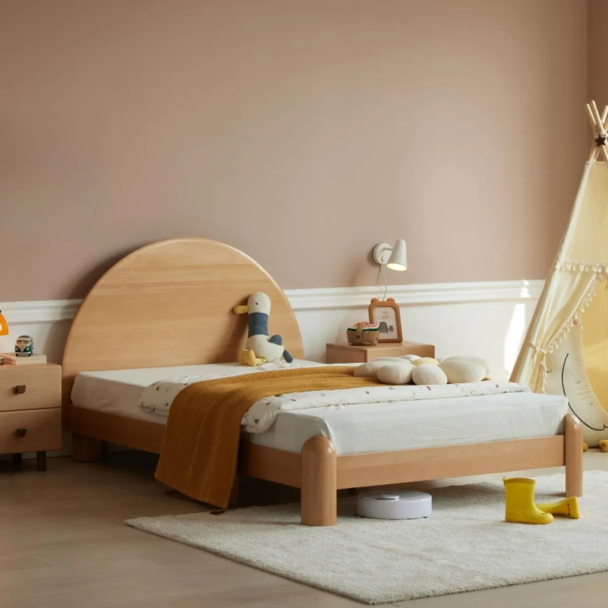 Camas de China, venta al por mayor, dormitorio moderno de madera maciza, cama de bebé para niños, juegos de muebles de madera para niños, cama para niños