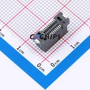 SE1002023111111 Gold Finger Connector SMD,P=0.65mm Connector 0.65mm 20P Vertical Mount Copper Alloy - Product Image 2