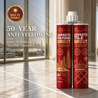 Mastic de jointoiement polyaspartique polyurée pour carrelage, applications pour mosaïques murales et de sol dans cuisines, salles de bain et douches