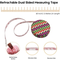 Règle de tailleur rétractable recouverte de tissu de 60 pouces ruban à mesurer souple outils de couture bricolage petite fleur mesure pour fournitures de couture