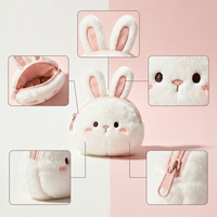 Porte-monnaie en peluche personnalisé, adorable lapin en peluche, sac en peluche, fabrication de peluches sur mesure