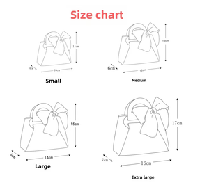 Sac cadeau en cuir PU écologique, avec décoration en nœud de soie détachable, pochette à bijoux élégante, légère et portable - Product Image 5